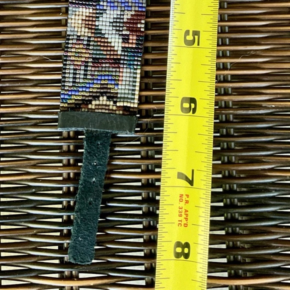 JULIE ROFMAN Boutique Handwoven “Night Cuff” Colorful Belted Bead Bracelet - Picture 6 of 9